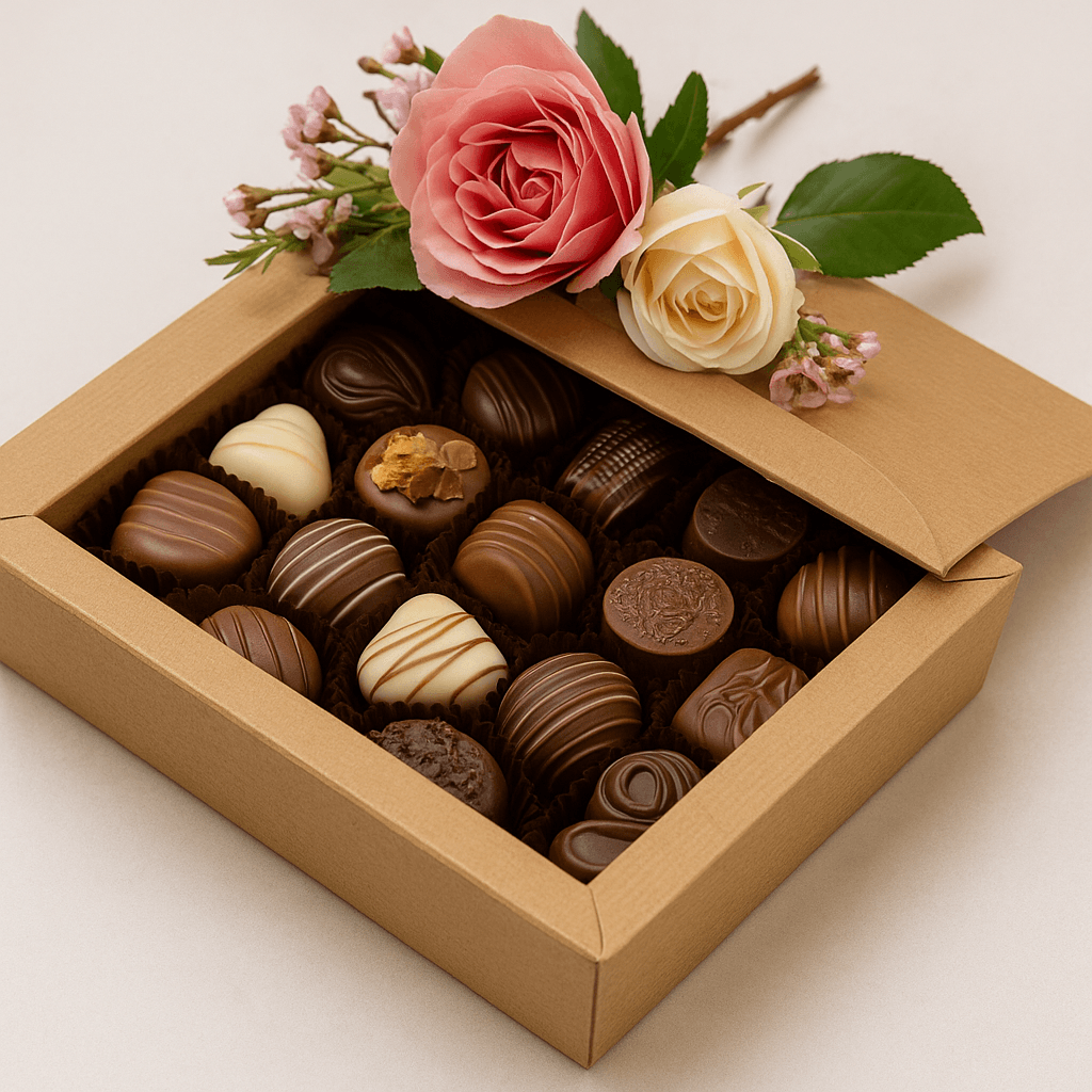 Elegant chocolate gift boxes for Eid, weddings, and corporate events with luxurious packaging and variety
